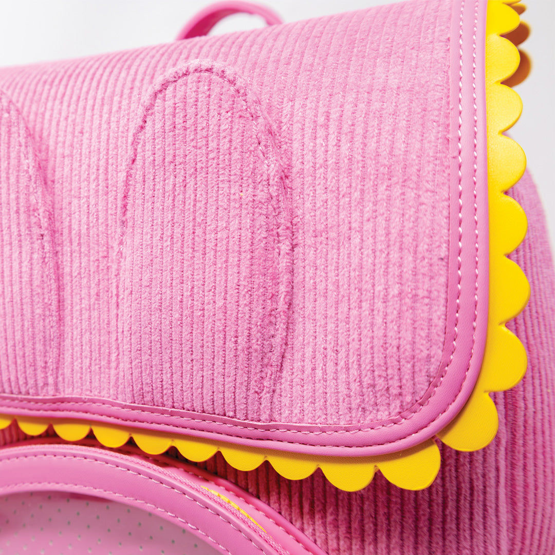 Whatever! Makes You Happy Miffy Corduroy & Faux Leather Pin Trading Backpack