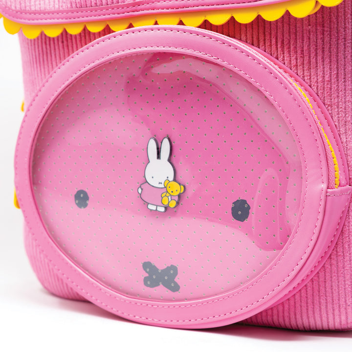 Whatever! Makes You Happy Miffy Corduroy & Faux Leather Pin Trading Backpack