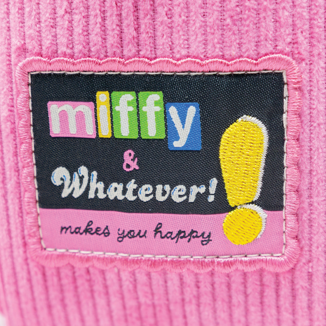 Whatever! Makes You Happy Miffy Corduroy & Faux Leather Pin Trading Backpack