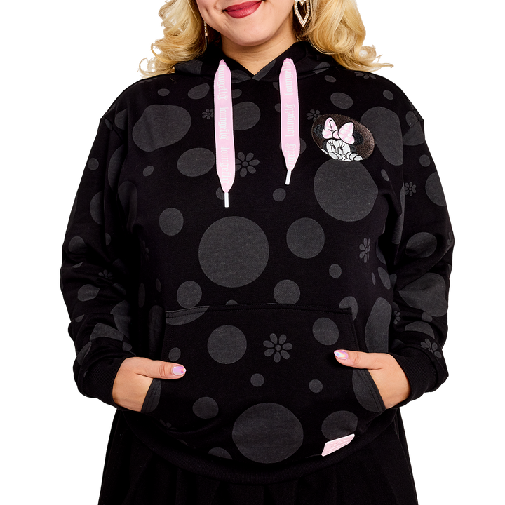 Loungefly Disney Minnie Rock the Dots Floral Hoodie