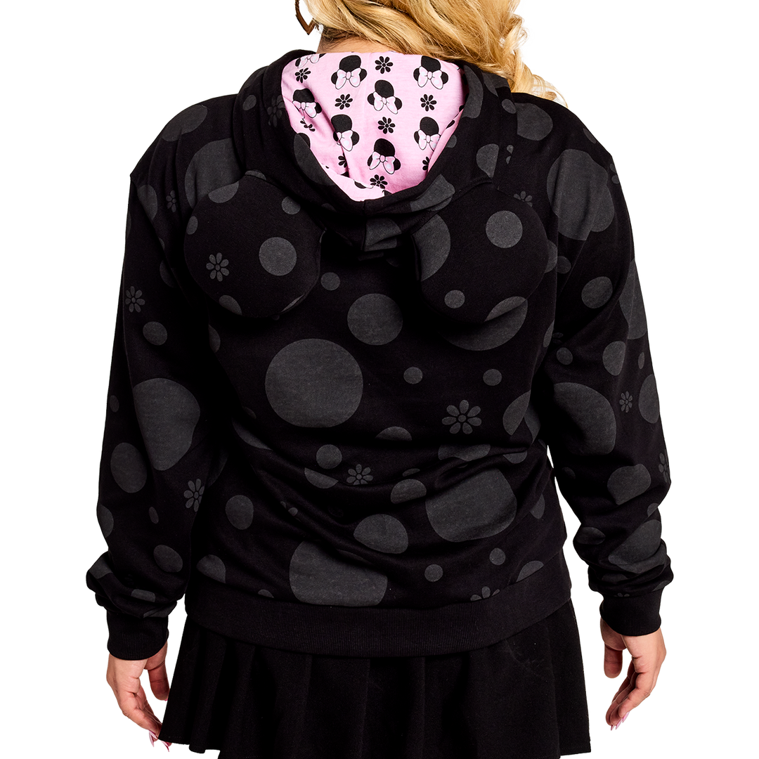 Loungefly Disney Minnie Rock the Dots Floral Hoodie