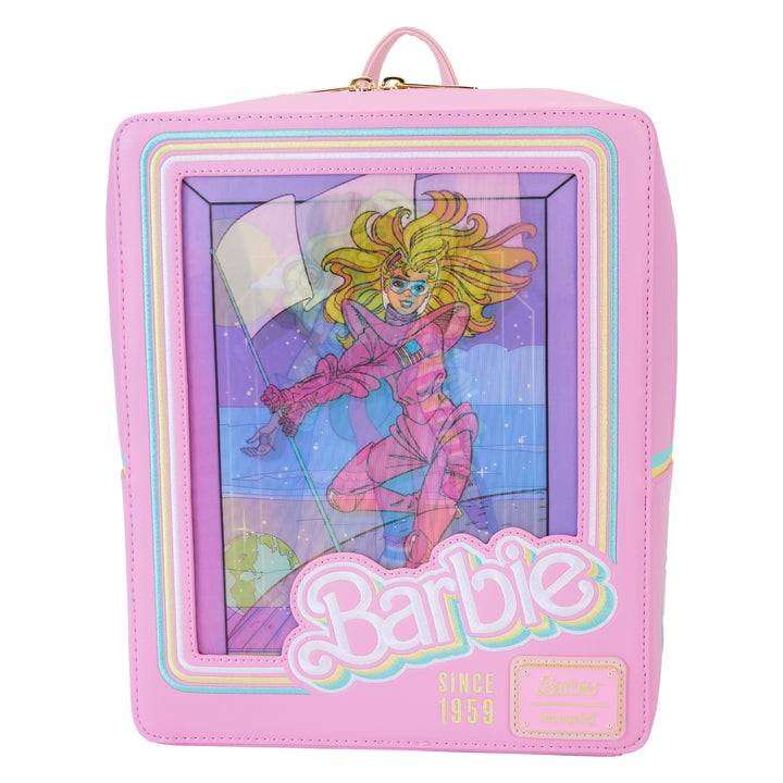 Loungefly Mattel Barbie 65th Anniversary Doll Box Triple Lenticular Mini Backpack