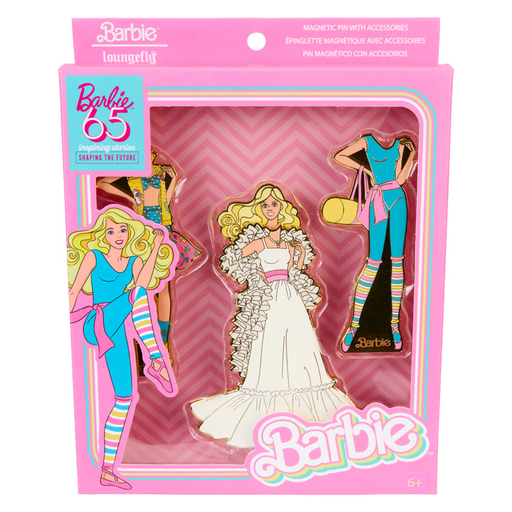 Loungefly Mattel Barbie 65th Anniversary Paper Doll Magnetic Pin Set