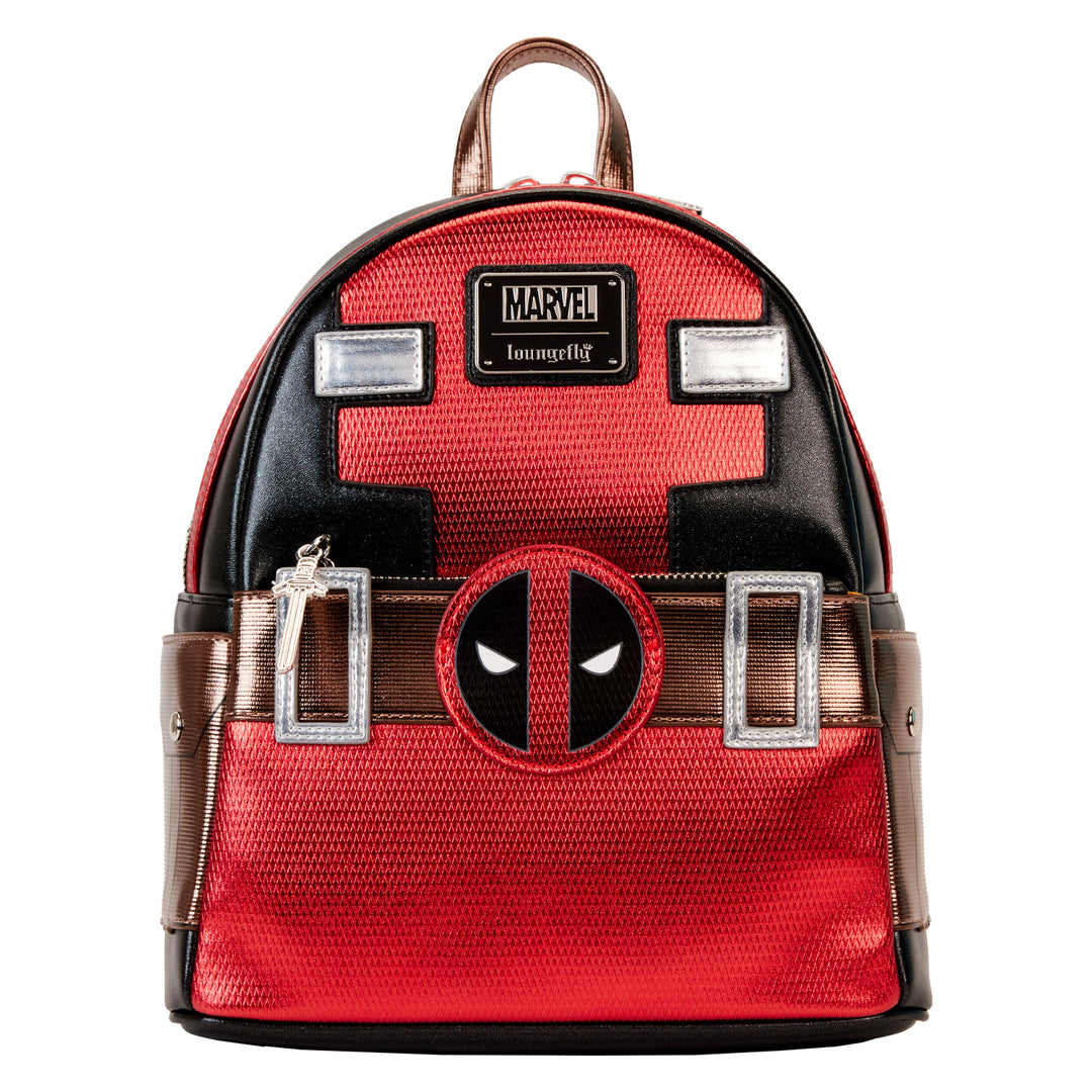 Loungefly Marvel Deadpool Metallic Cosplay Mini Backpack