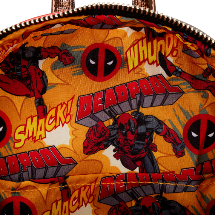 Loungefly Marvel Deadpool Metallic Cosplay Mini Backpack