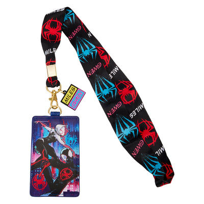 Loungefly Marvel Spiderverse Miles and Gwen Lanyard with Cardholder