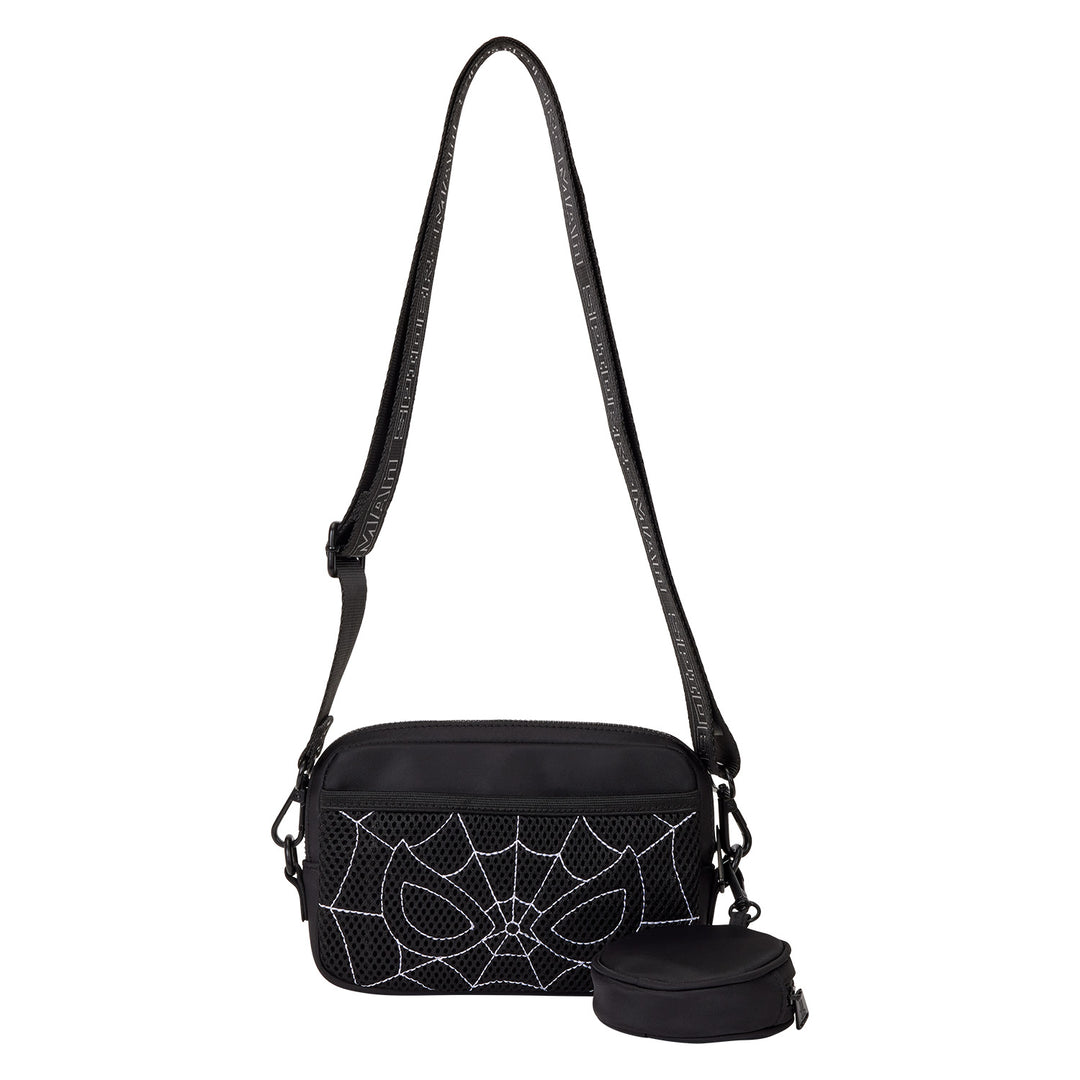Loungefly Marvel Spider-Man Black & White Suit Crossbody Sling Bag