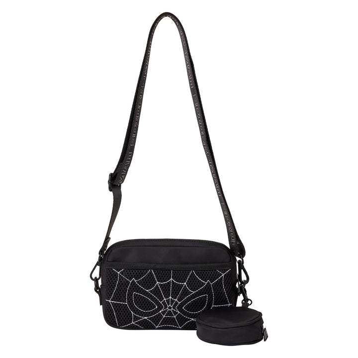 Loungefly Marvel Spider-Man Black & White Suit Crossbody Sling Bag