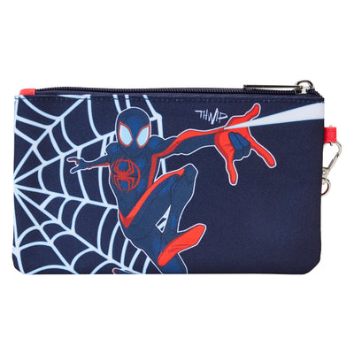 Loungefly Marvel Spiderverse Miles Morales Nylon Wristlet Wallet