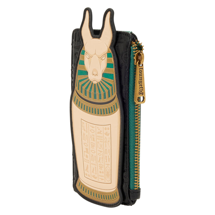  wallet with an Egyptian-themed design on a white background