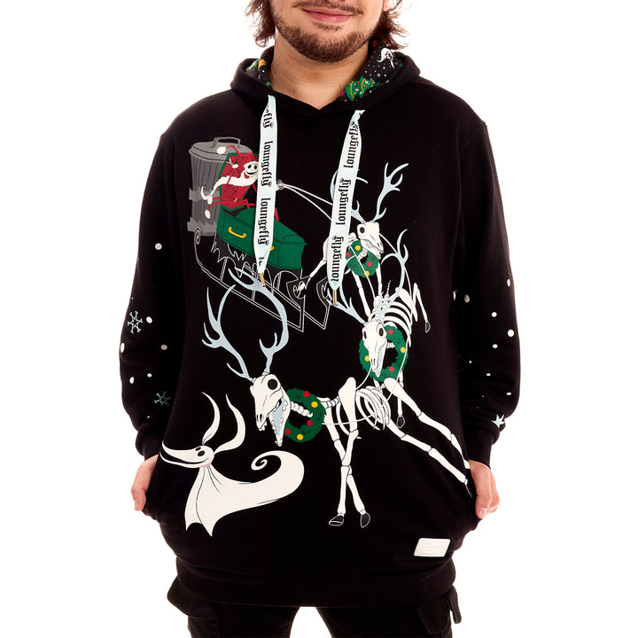 Loungefly Disney The Nightmare Before Christmas Xmas Town Glow in the Dark Hoodie