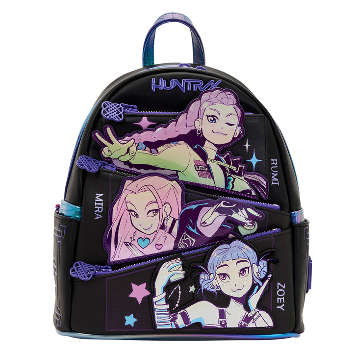 Loungefly KPop Demon Hunters HUNTR/X Mini Backpack with Photo Card Charm