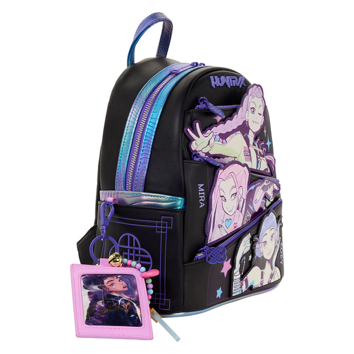 Loungefly KPop Demon Hunters HUNTR/X Mini Backpack with Photo Card Charm