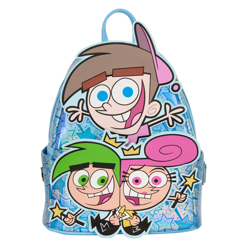Loungefly Nickelodeon NYCC Limited Edition The Fairly OddParents Timmy, Cosmo, & Wanda Glow Mini Backpack