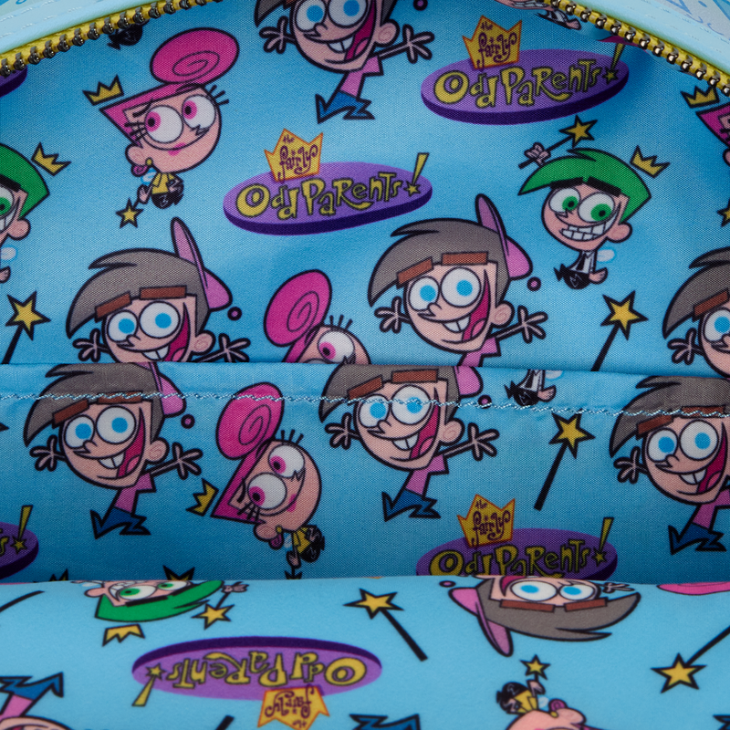 Loungefly Nickelodeon NYCC Limited Edition The Fairly OddParents Timmy, Cosmo, & Wanda Glow Mini Backpack