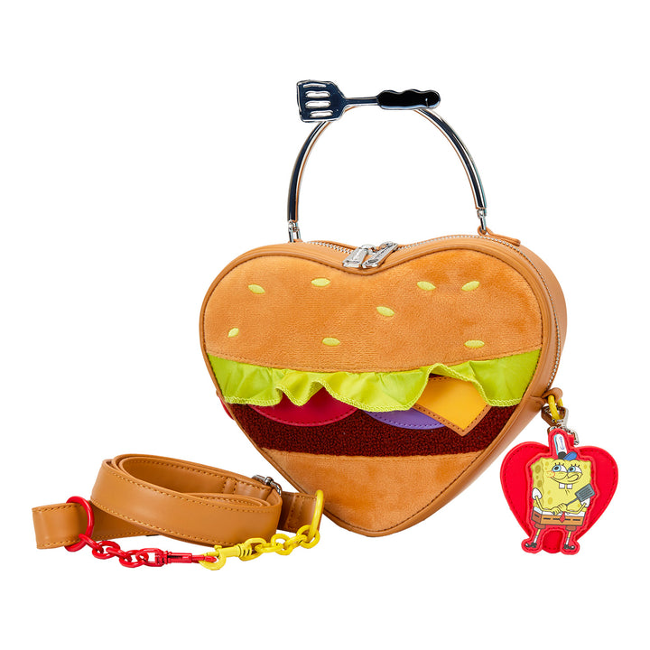 Loungefly Nickelodeon Spongebob Krabby Patty Plush Crossbody Bag