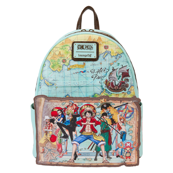 Loungefly Toei One Piece Puffy Gang Map Mini Backpack