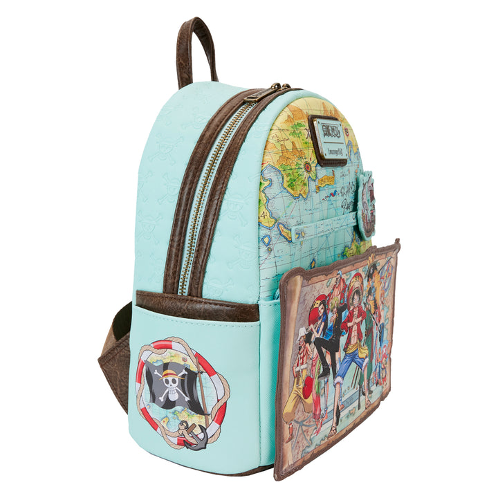 Loungefly Toei One Piece Puffy Gang Map Mini Backpack