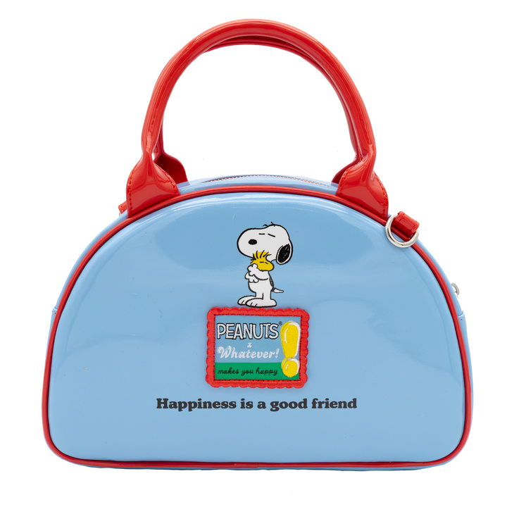 Whatever! Makes You Happy Peanuts 75th Anniversary Snoopy “Happiness Is a Good Friend” Bowler Bag