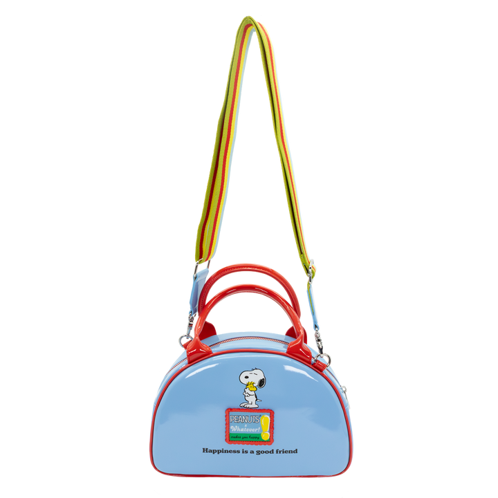 Whatever! Makes You Happy Peanuts 75th Anniversary Snoopy “Happiness Is a Good Friend” Bowler Bag