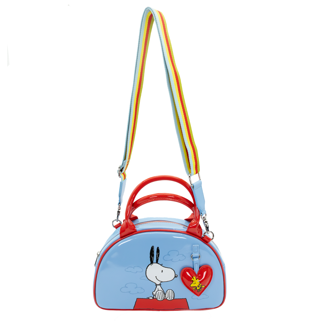 Whatever! Makes You Happy Peanuts 75th Anniversary Snoopy “Happiness Is a Good Friend” Bowler Bag