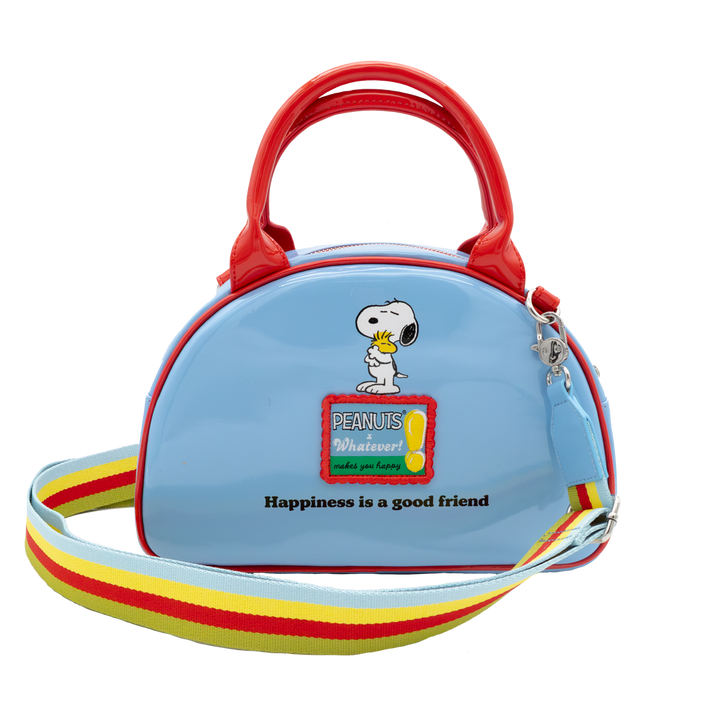 Whatever! Makes You Happy Peanuts 75th Anniversary Snoopy “Happiness Is a Good Friend” Bowler Bag