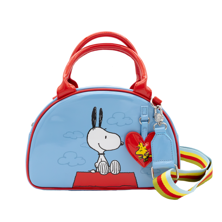 Whatever! Makes You Happy Peanuts 75th Anniversary Snoopy “Happiness Is a Good Friend” Bowler Bag