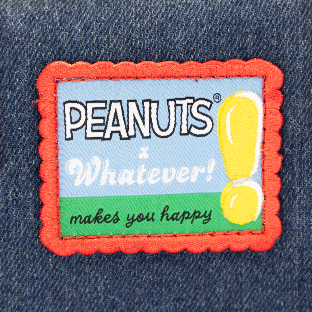 Whatever! Makes You Happy Peanuts 75th Anniversary Color Block Denim & Canvas Convertible Bag