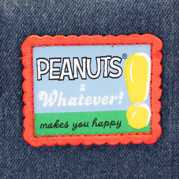 Whatever! Makes You Happy Peanuts 75th Anniversary Color Block Denim & Canvas Convertible Bag