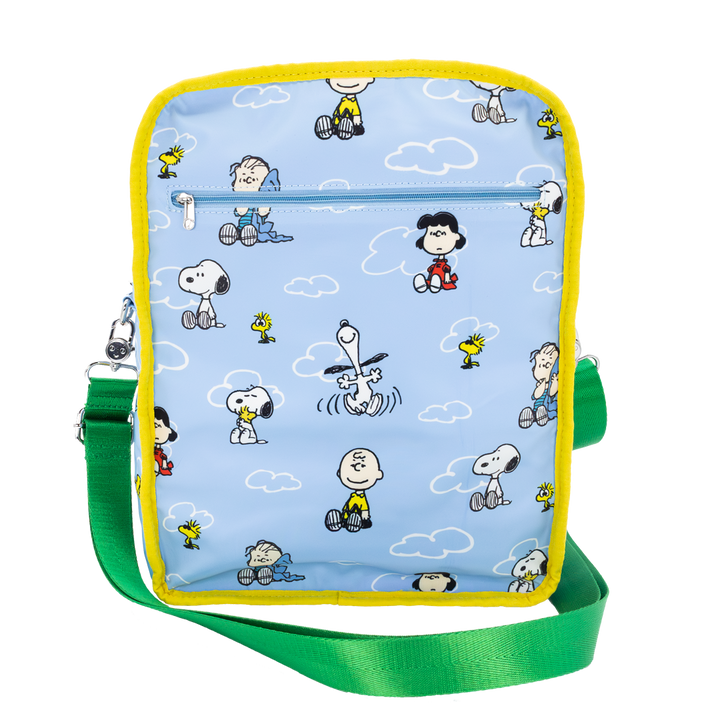 Whatever! Makes You Happy Peanuts 75th Anniversary Color Block Denim & Canvas Convertible Bag