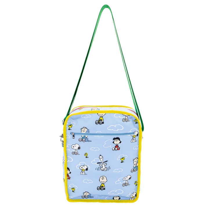 Whatever! Makes You Happy Peanuts 75th Anniversary Color Block Denim & Canvas Convertible Bag