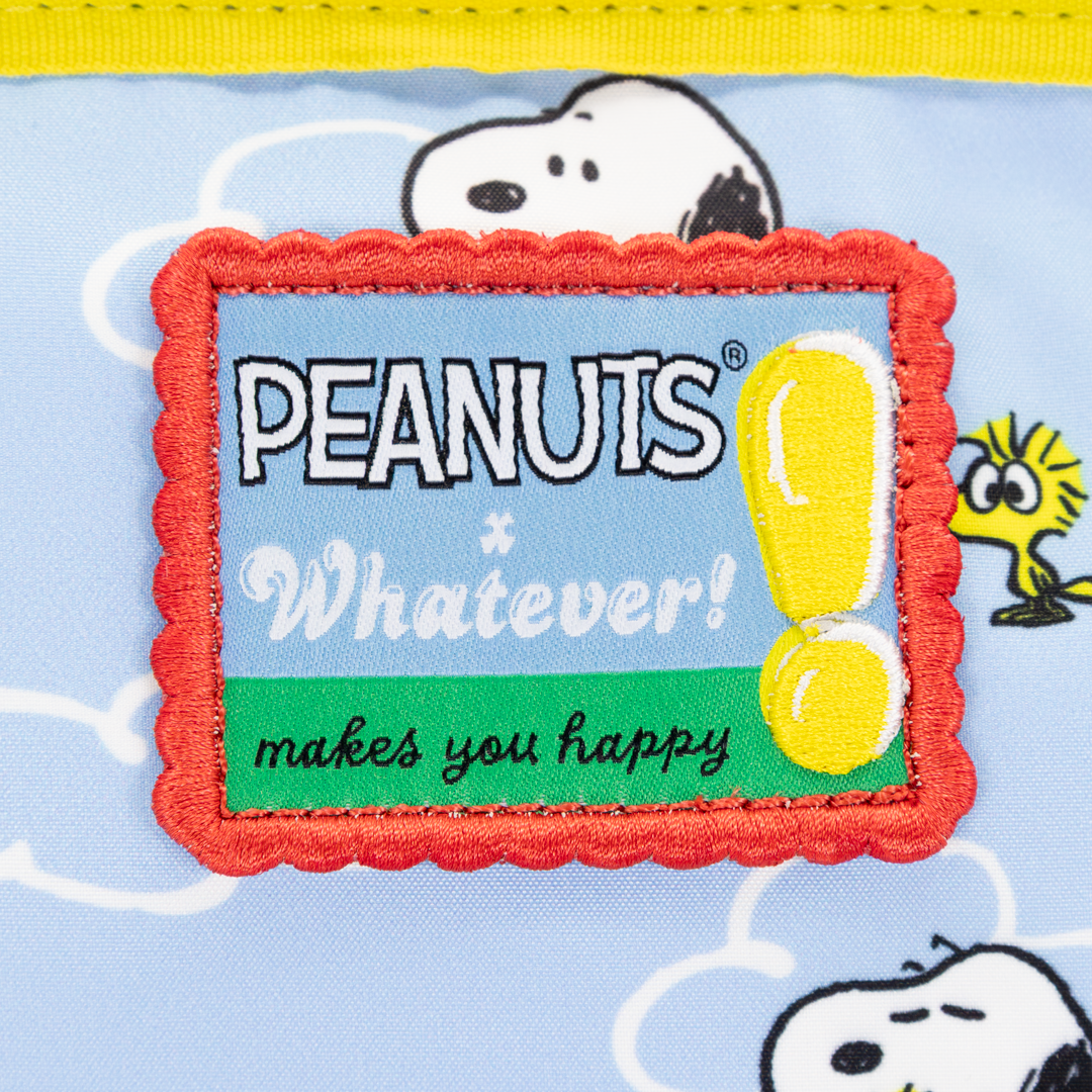 Whatever! Makes You Happy Peanuts 75th Anniversary Color Block Denim & Canvas Convertible Bag