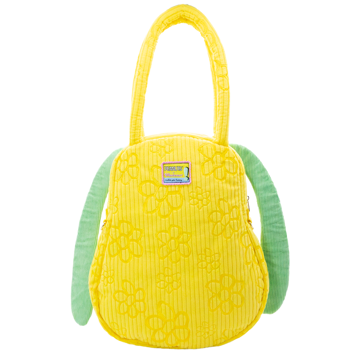 Whatever! Makes You Happy Peanuts Sherbert Spring Snoopy Head Oversized Corduroy Tote Bag