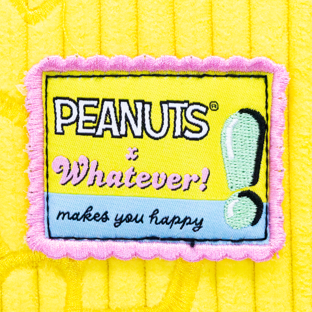 Whatever! Makes You Happy Peanuts Sherbert Spring Snoopy Head Oversized Corduroy Tote Bag