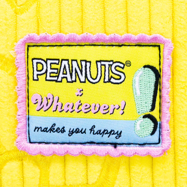 Whatever! Makes You Happy Peanuts Sherbert Spring Snoopy Head Oversized Corduroy Tote Bag