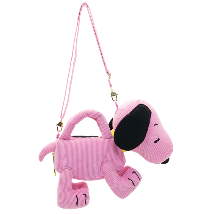 Whatever! Makes You Happy Peanuts Sherbert Spring Snoopy Figural Corduroy Crossbody Bag