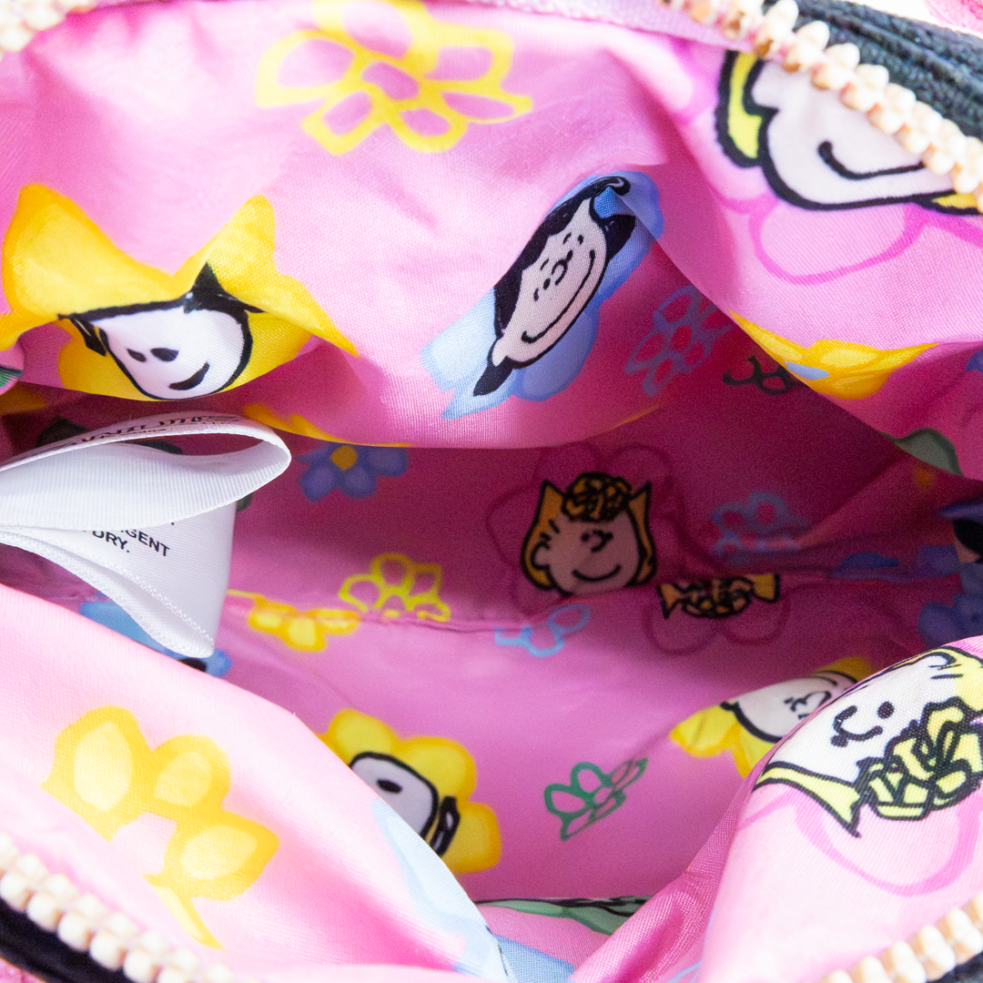 Whatever! Makes You Happy Peanuts Sherbert Spring Snoopy Figural Corduroy Crossbody Bag
