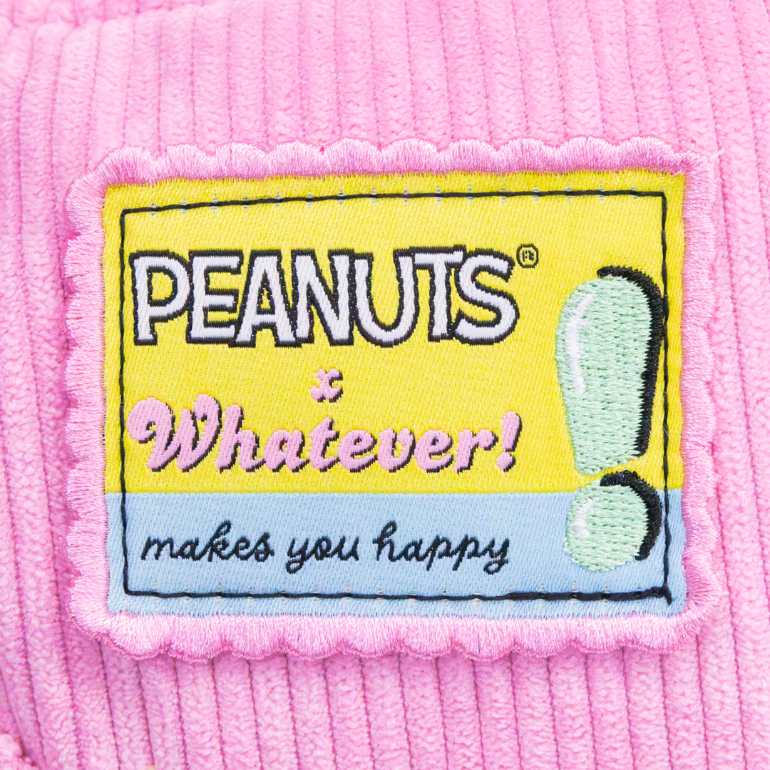Whatever! Makes You Happy Peanuts Sherbert Spring Snoopy Figural Corduroy Crossbody Bag