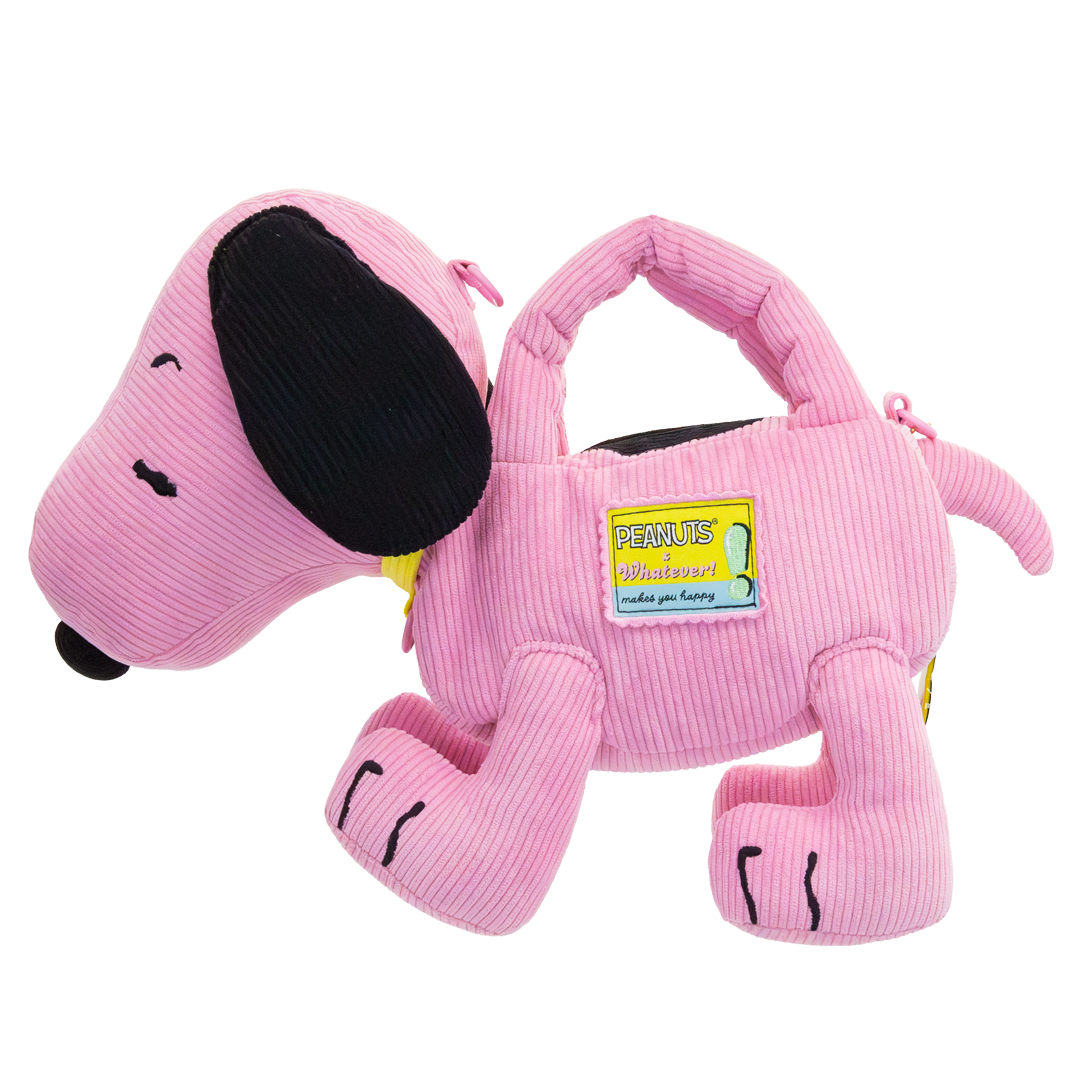Whatever! Makes You Happy Peanuts Sherbert Spring Snoopy Figural Corduroy Crossbody Bag