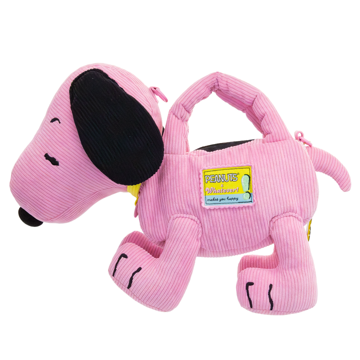 Whatever! Makes You Happy Peanuts Sherbert Spring Snoopy Figural Corduroy Crossbody Bag