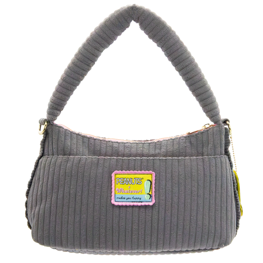 Whatever! Makes You Happy Peanuts Sherbert Spring Pins and Patches Corduroy Baguette Bag