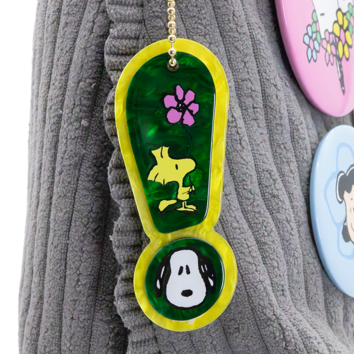 Whatever! Makes You Happy Peanuts Sherbert Spring Pins and Patches Corduroy Baguette Bag