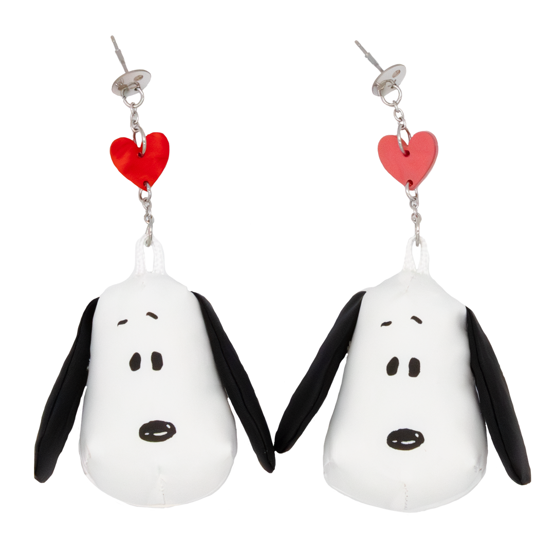 Whatever! Makes You Happy Peanuts 75th Snoopy Padded Nylon Earrings