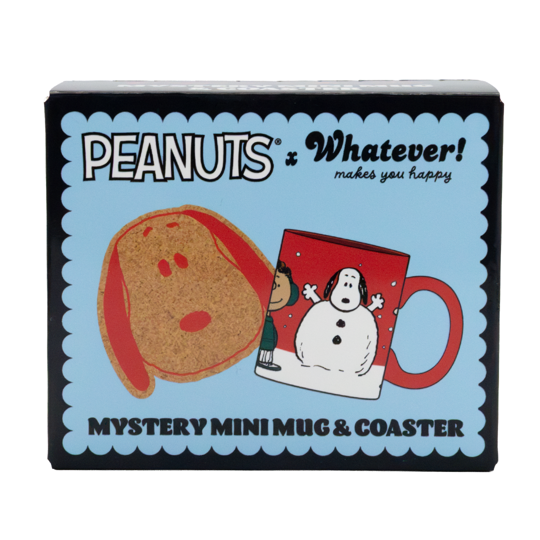 Whatever! Makes You Happy Peanuts Winter Scenes Mystery Box Mini Mug with Coaster