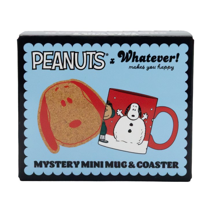 Whatever! Makes You Happy Peanuts Winter Scenes Mystery Box Mini Mug with Coaster