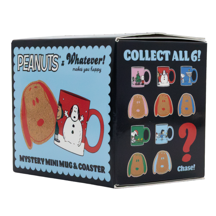 Whatever! Makes You Happy Peanuts Winter Scenes Mystery Box Mini Mug with Coaster