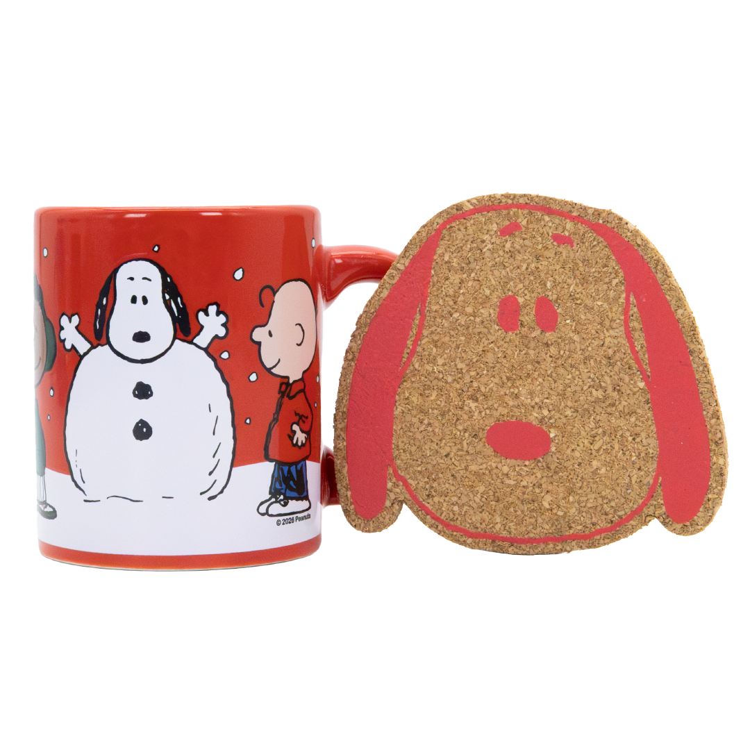 Whatever! Makes You Happy Peanuts Winter Scenes Mystery Box Mini Mug with Coaster