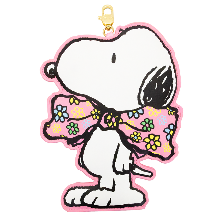 Whatever! Makes You Happy Peanuts Sherbert Spring Snoopy Floral Oversized Bag Charm W/Stand