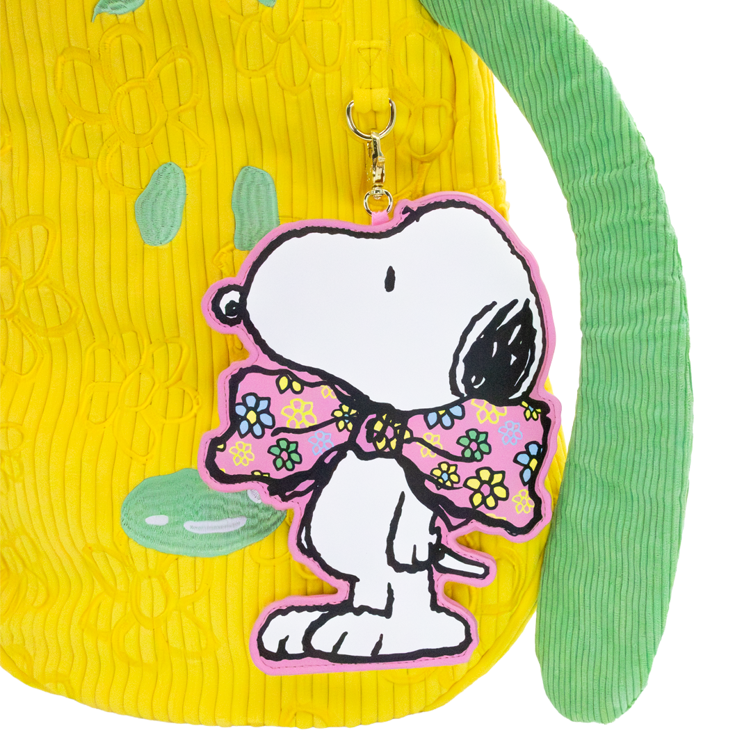 Whatever! Makes You Happy Peanuts Sherbert Spring Snoopy Floral Oversized Bag Charm W/Stand