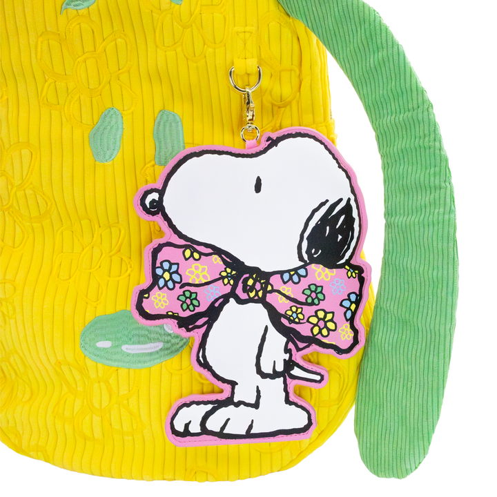 Whatever! Makes You Happy Peanuts Sherbert Spring Snoopy Floral Oversized Bag Charm W/Stand